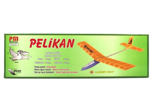 PM 2001 Pelikan - Rubber Powered Balsa Model Airplane Kit